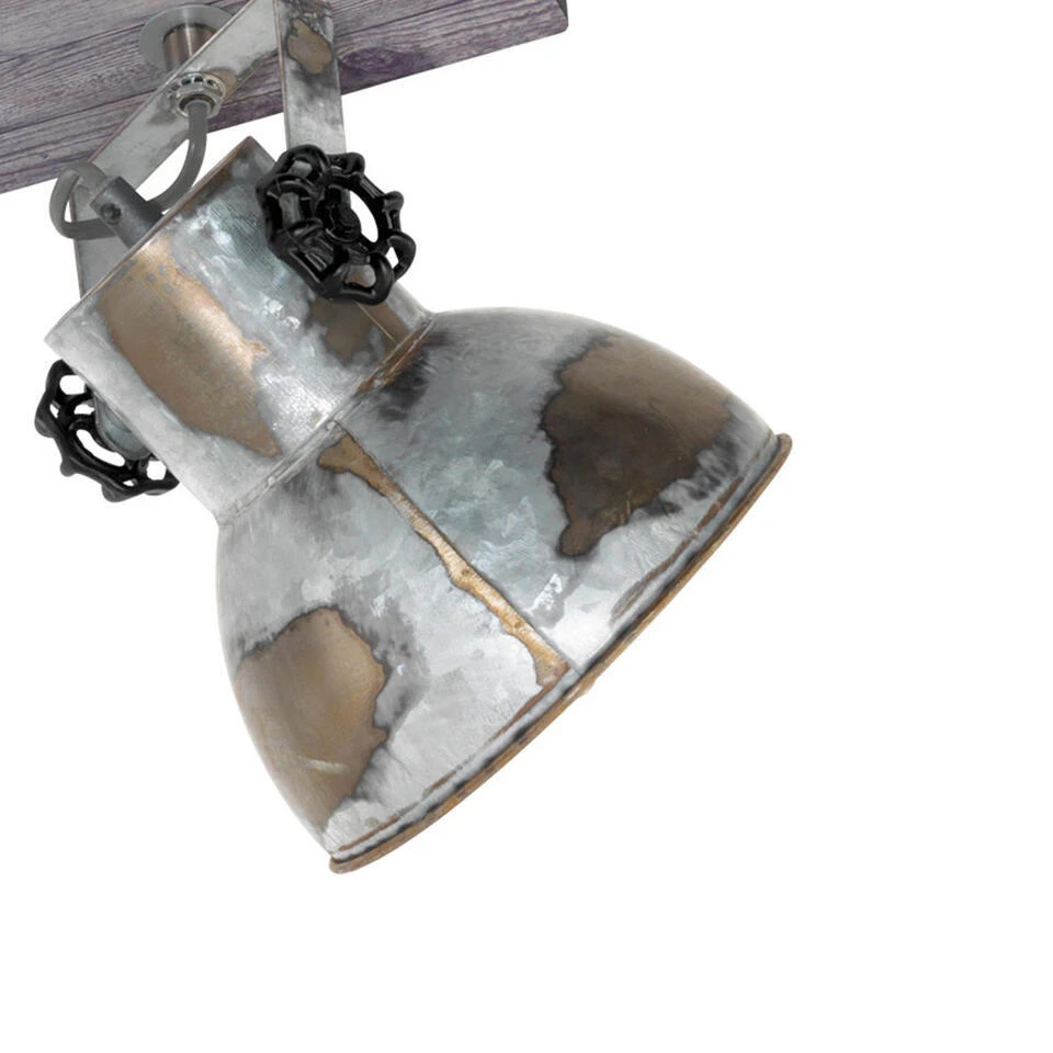 EGLO 4-spot Barnstaple - Bruin/zwart/grijs - Afbeelding 3