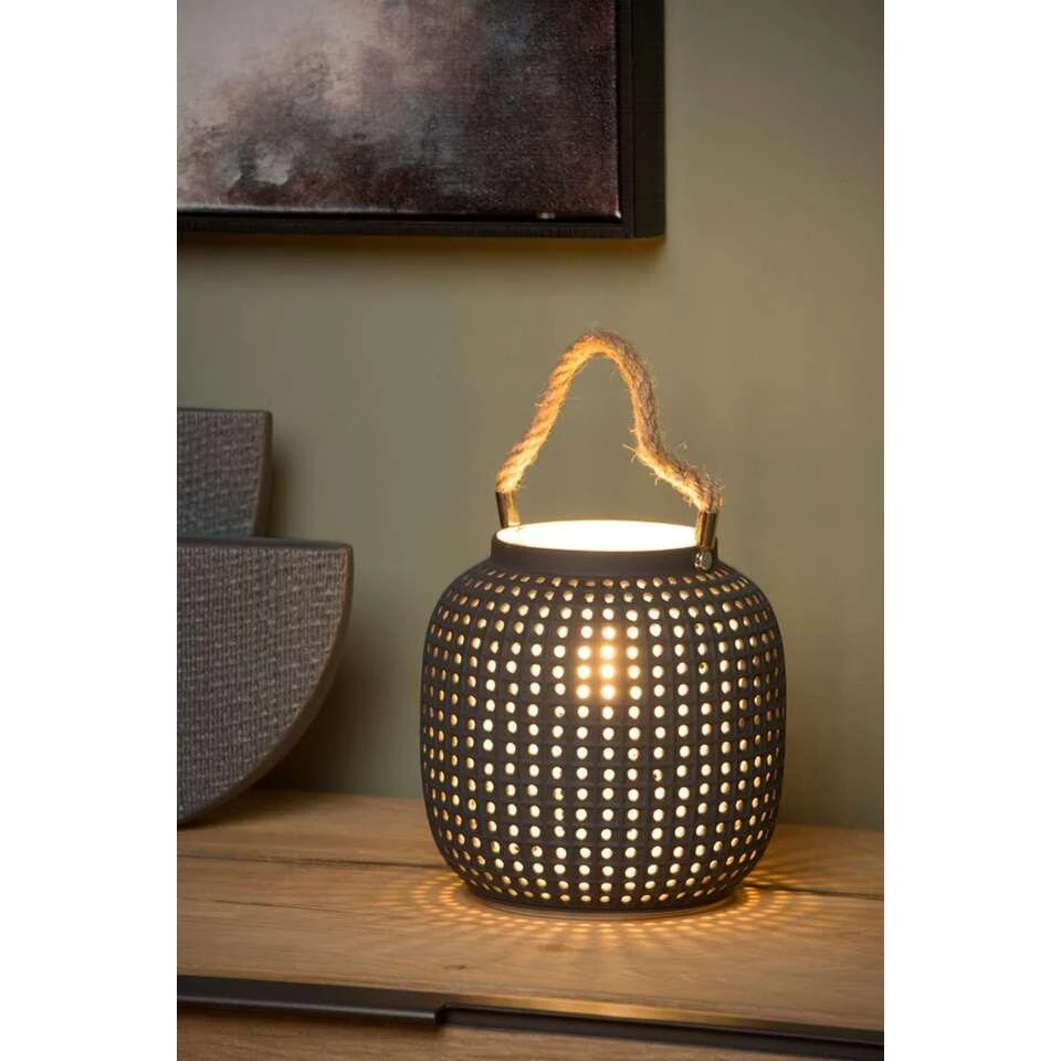 Lucide Tafellamp Safiya - Grijs - Afbeelding 3