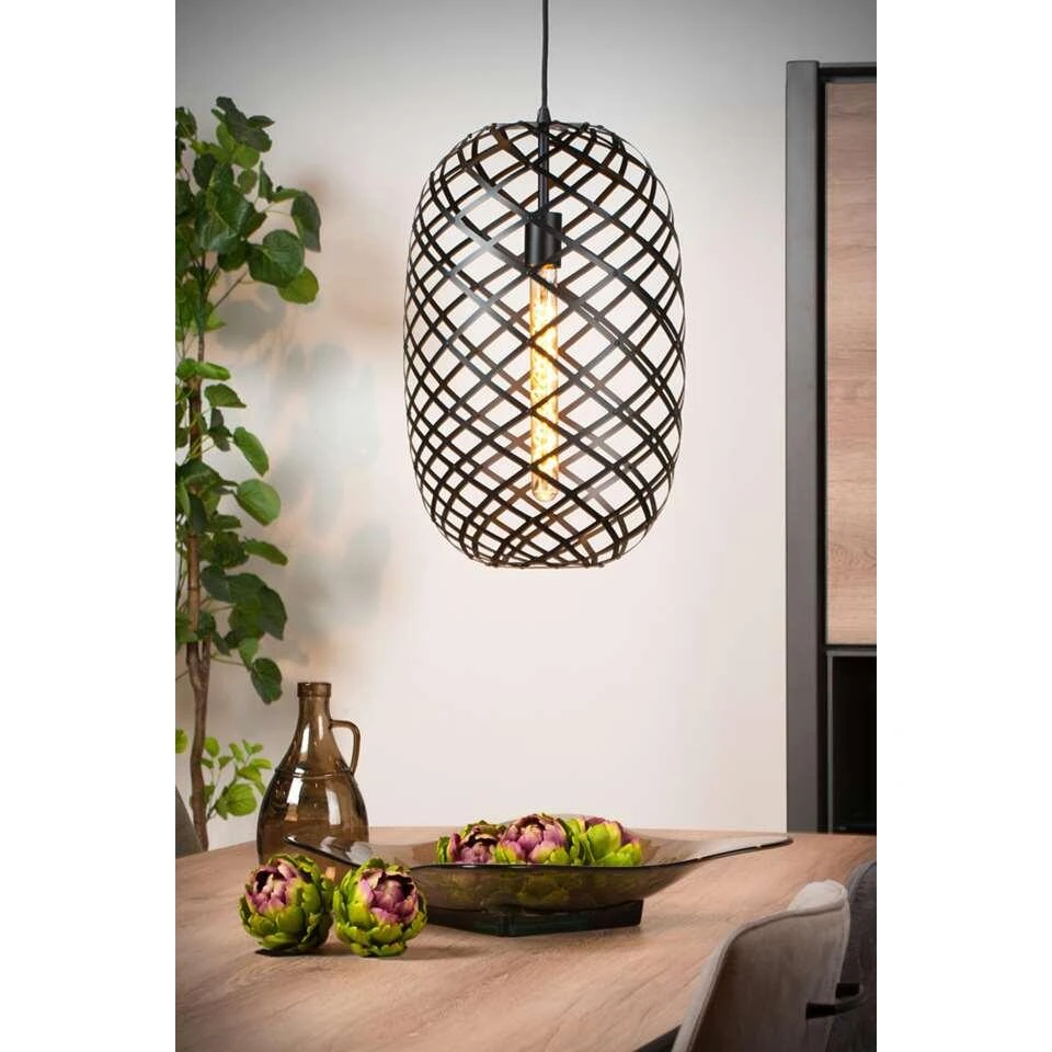 Lucide Hanglamp Wolfram - Zwart - Ø32 Cm - Afbeelding 3