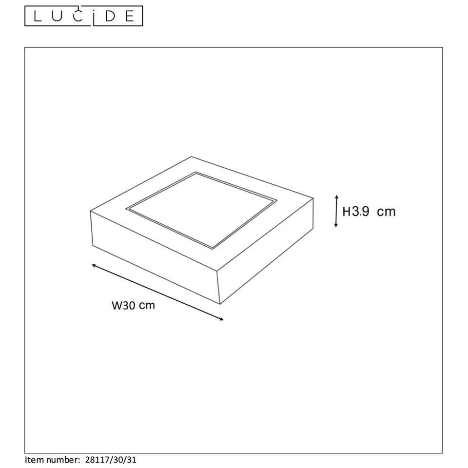 Lucide Plafonnière Brice - Wit - 30 Cm - Afbeelding 2