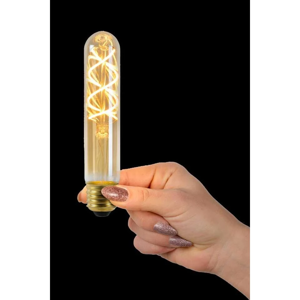 Lucide LED Bulb Filament Lamp E27 - Amber - Ø3 Cm - H14 Cm - Afbeelding 4