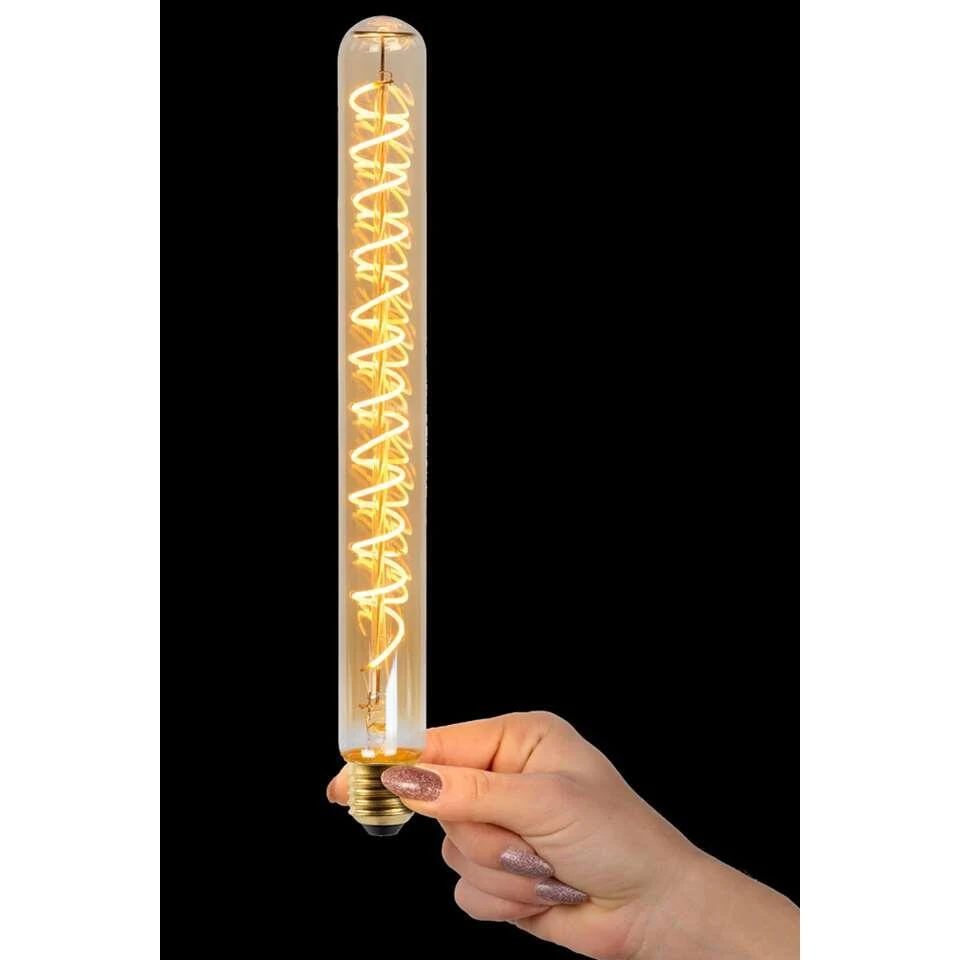 Lucide LED Bulb Filament Lamp E27 - Amber - Ă3,2 Cm - H30 Cm - Afbeelding 3