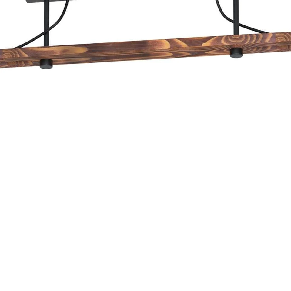 EGLO Hanglamp Hodsoll 2-lichts - Zwart/bruin - Afbeelding 2