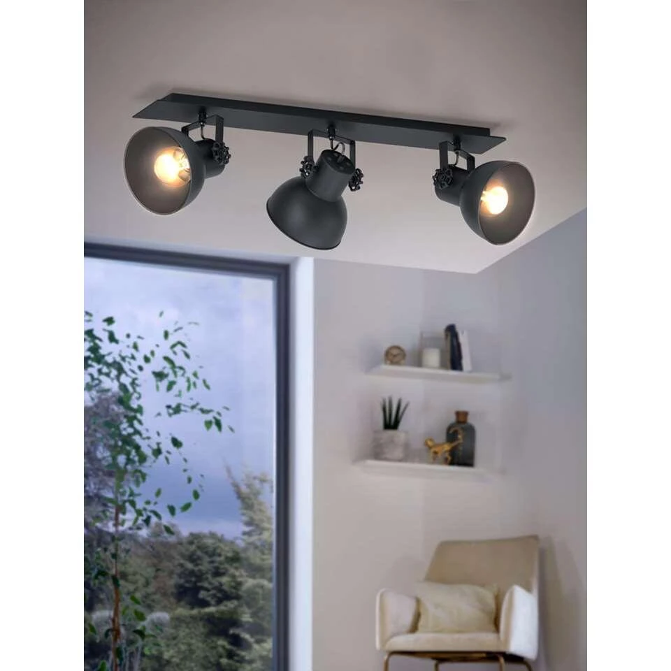 EGLO Plafondlamp Barnstaple 3-lichts - Zwart - Afbeelding 4