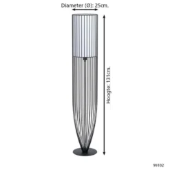 EGLO Vloerlamp Nosito - Zwart/wit