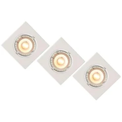 Lucide Inbouwspot Focus Vierkant - Wit (3 Stuks)