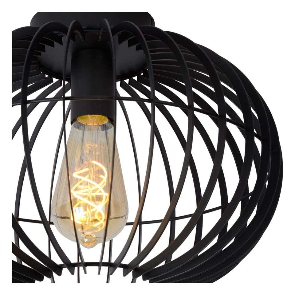 Lucide Plafondlamp Reda - Zwart - Ø32 Cm - Afbeelding 4